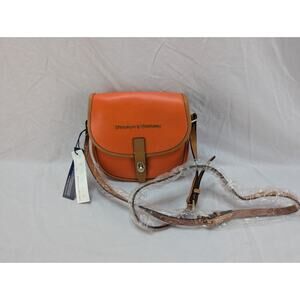Dooney & Bourke Orange Orange Pebble Grain Cross Body Field‎ Bag New NWT